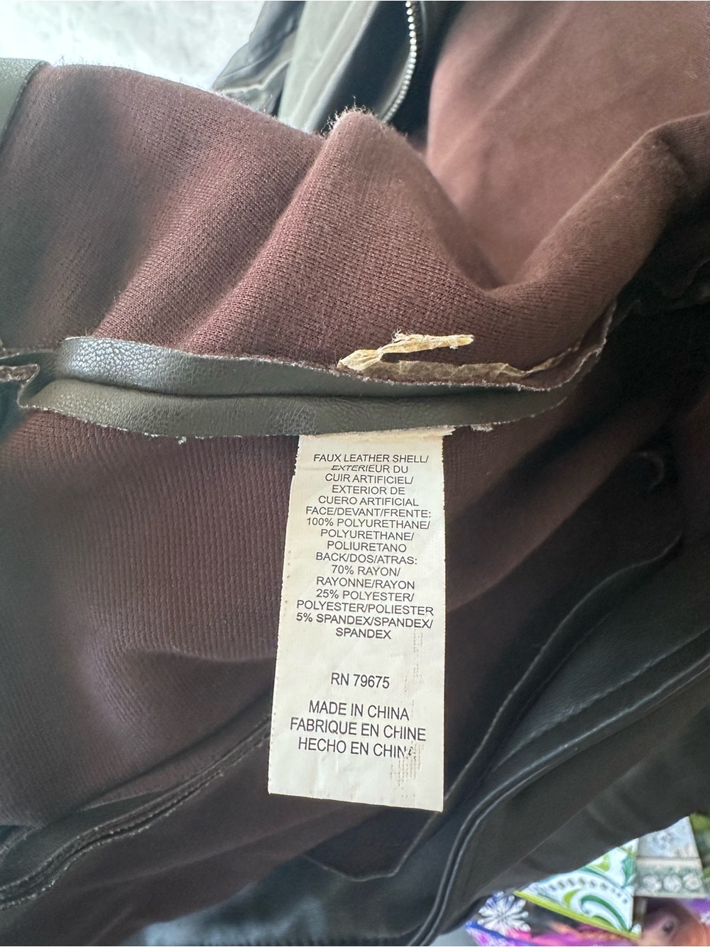 Lucky Brand Dark Brown Faux Leather Moto Jacket - Picture 5 of 7
